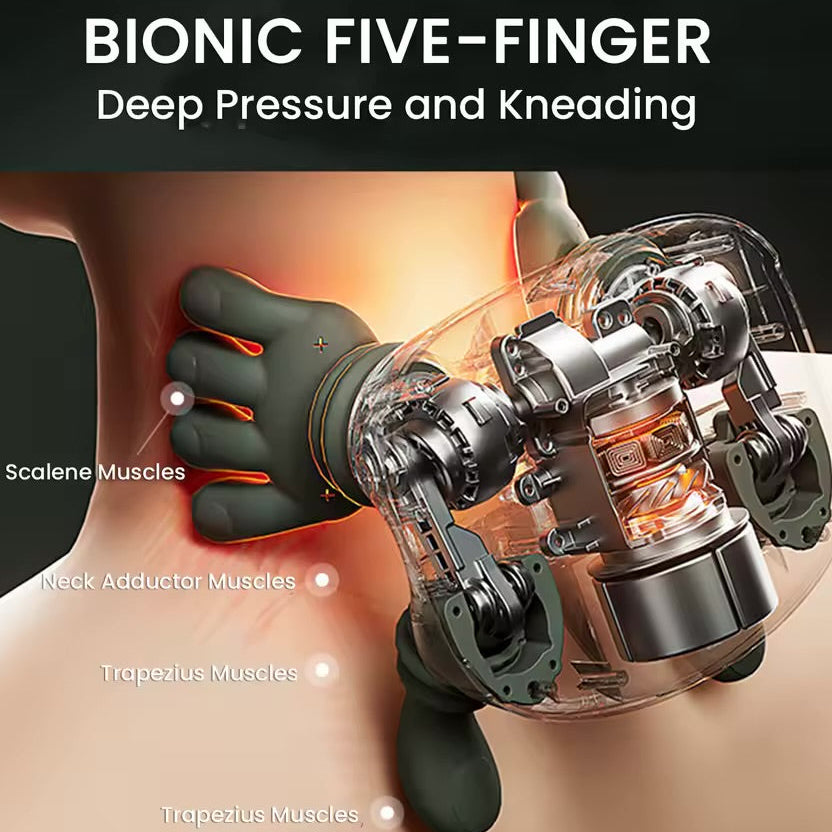 3-Level Smart Neck & Shoulder Massager with Dual Heat Therapy